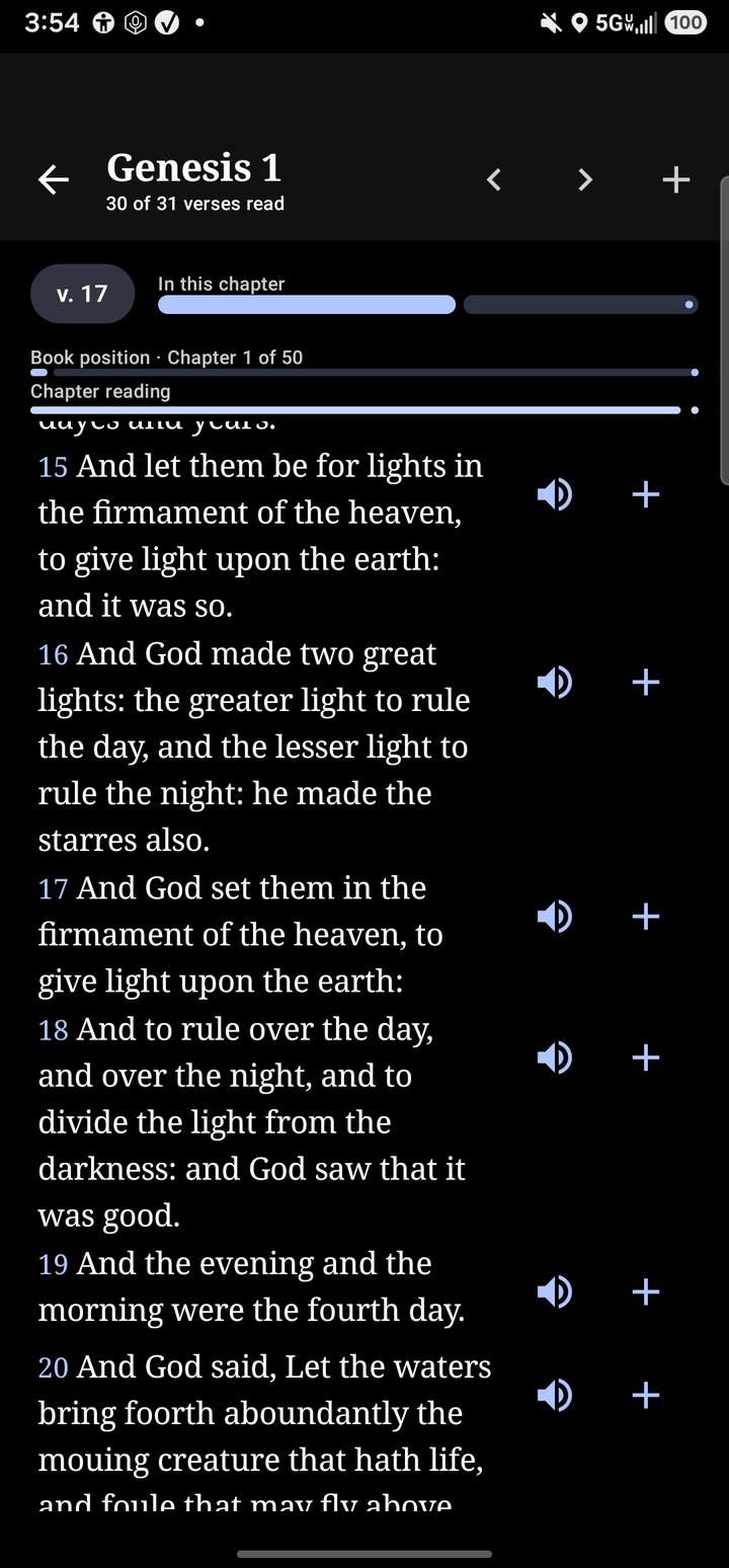 Genesis reader with chapter audio